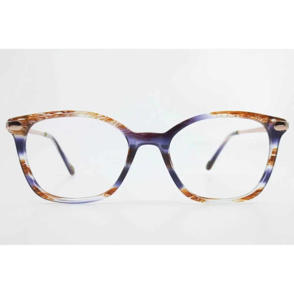 Kliik Denmark 703 S407 Eyeglasses Purple Brown Marbled Cat Eye Frames 47-17-140